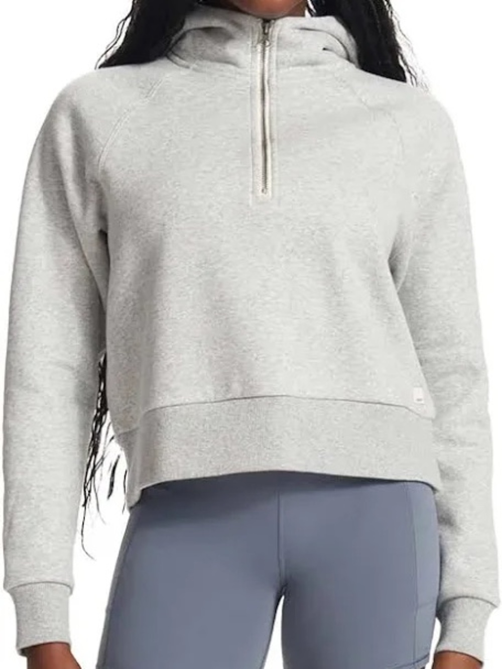 Vuori Restore Cropped Half-Zip Hoodie Sweatshirt